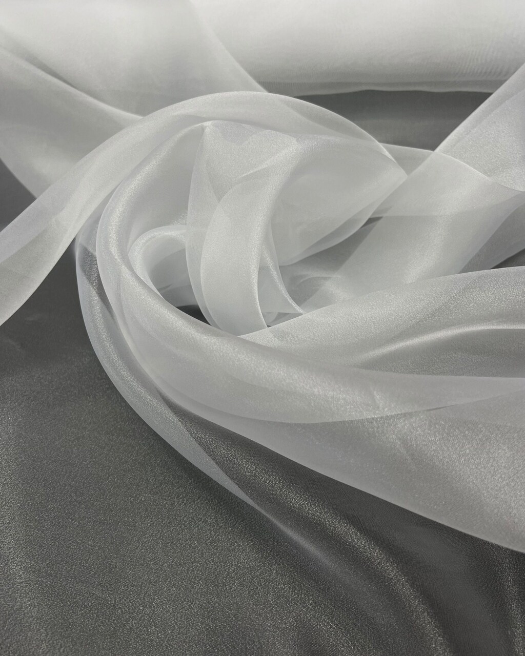 White Crystal Organza Fabric by the Yard, 60" Wide Sheer Lightweight Organza for Wedding Dresses, Event Decor, Curtains & Sewing